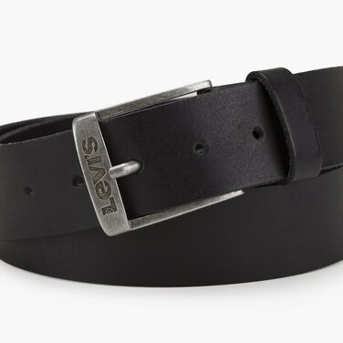 Чоловічий шкіряний ремінь Levi's New Duncan, чорний, розмір 100