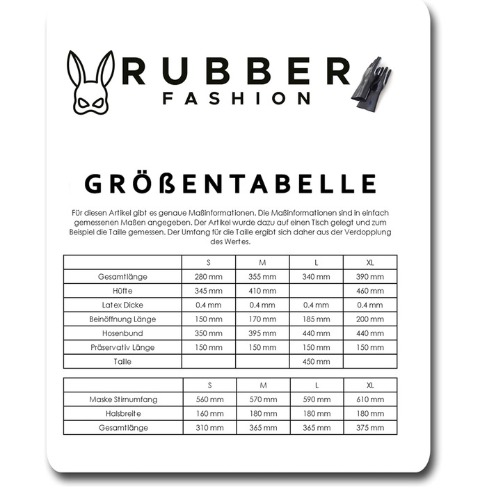 Латексні шорти Slip Rubberfashion з пеніс-кавери та маска - чорний латекс для чоловіків, 0.4 мм