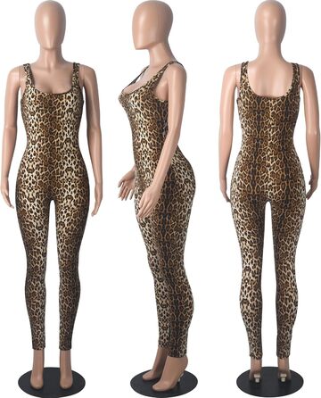 Жіночий комбінезон HKWZYY з леопардовим принтом (L, маленький леопардовий візерунок)