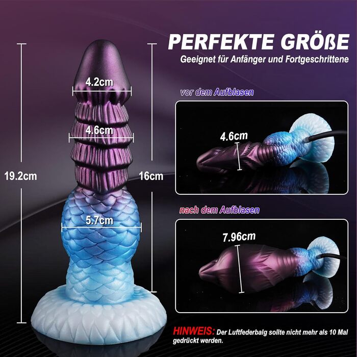 Анальний дилдатор Monster Knot Dildo для чоловіків та жінок, BDSM, стимуляція простати, зелений/блакитний