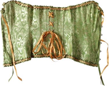 Корсет жіночий корсаж, корсет вінтажний готичний бюстєль, корсет шнурується, повномірний корсет, топ-корсет, 3XL, зелений