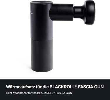Міні-перкусійний масажер BLACKROLL® з підігрівом (Heat Head): електричний пістолет для масажу м'язів та фасцій, 4 насадки, 4 рівні інтенсивності, зарядка USB-C