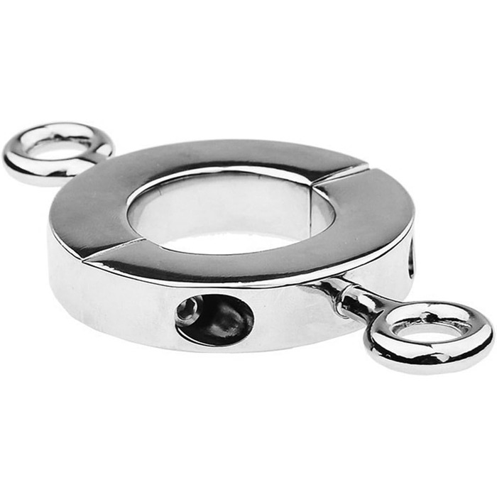 Металевий кільце для статевого члена з шкіряними наручниками, розтягувач яєчок, вага для яєчок, для чоловіків. Іграшки для дорослих, BDSM, Бондаж