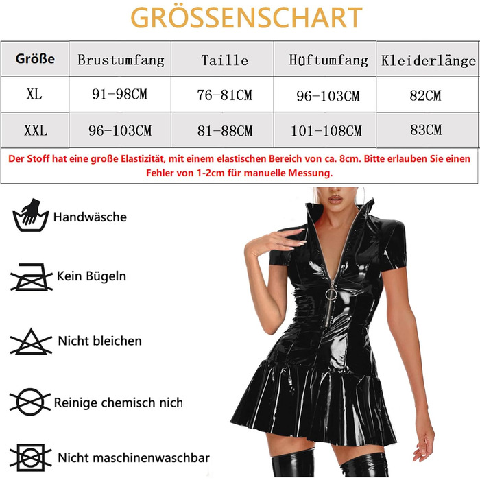 Міні-сукня з еластичної шкіри (PU) для жінок, облягаюча, чорна, з короткими рукавами, розмір XXL-3XL