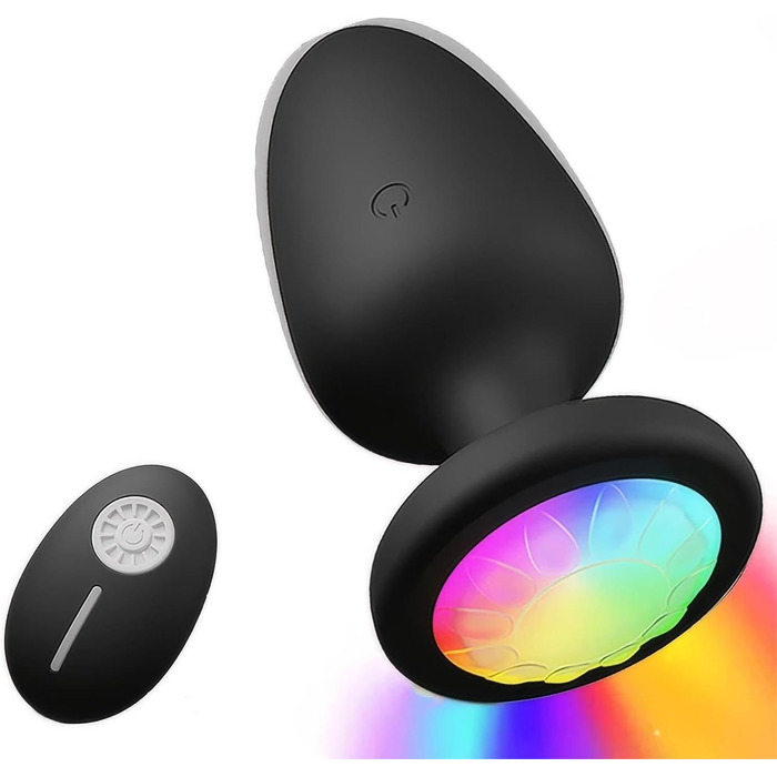 LED анальний вібратор ChicLSQ – вібратор з силікону з 10 режимами, пультом дистанційного керування, стимулятор простати, чорний