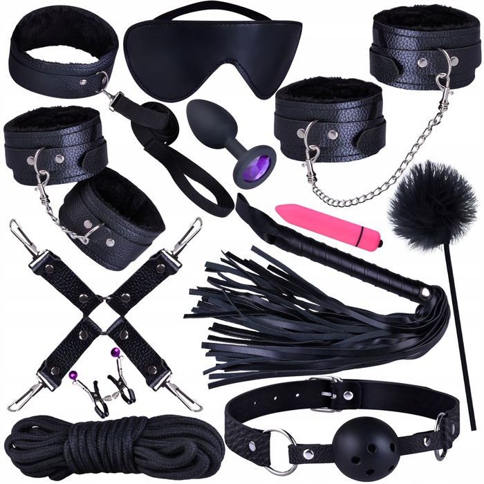 BDSM-набір Ero-Bull, чорний, 12 елементів