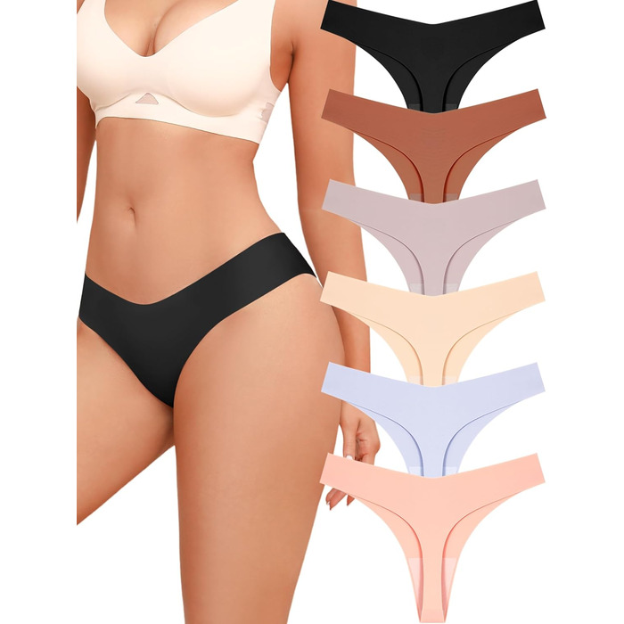 Сліпекс для жінок ALL OF SHE, 6 шт. XL, безшовні, сексуальні труси, танга, багато кольорів