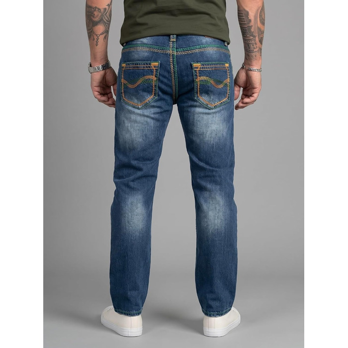 Чоловічі джинси Rock Creek Denim M33 з посиленими швами, темно-сині (29W / 32L, Rc-2369)