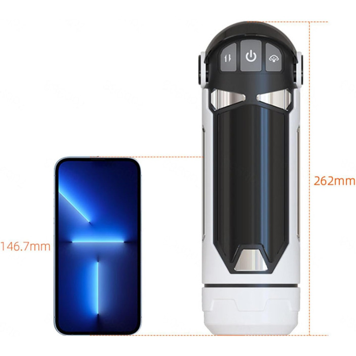 Електричний масажер для чоловіків з функцією нагріву та телескопічним дизайном