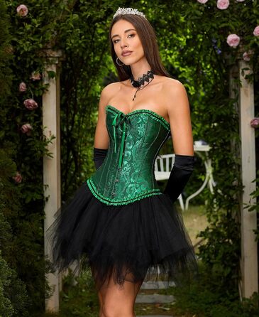 Корсет топ SZIVYSHI для жінок: повний бюст, готичний стиль, вінтажний корсет, бюстгальтер-корсет, чорний та зелений кольори