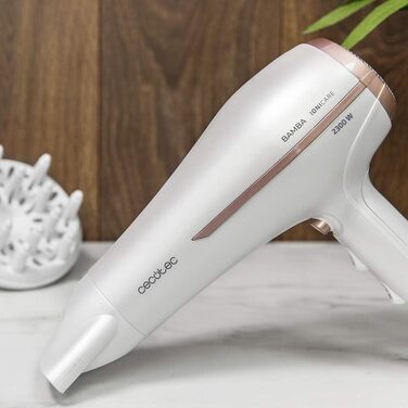 Фен для волосся Cecotec IoniCare 5200 Aura, 2300 Вт, з іонною технологією, дифузором та концентратором, білий