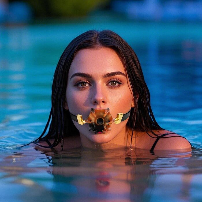 Набір BDSM Guspiun Luxus: Мундштук, Кляп, Набір для Бондажу з Силікону, Іграшки для Сексу, Чорний