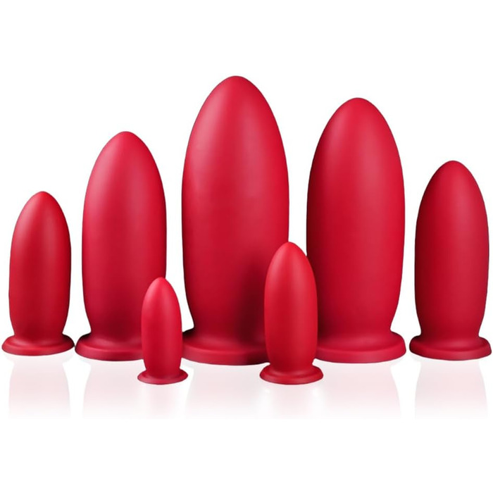 Анальний дildo NAIXBTY з силікону, XL, червоний: для стимуляції G-точки та простати, для жінок та чоловіків