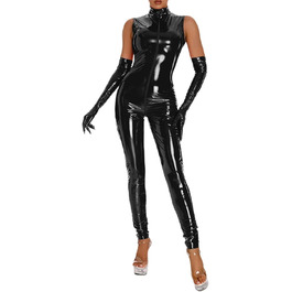 Сексуальна жіноча спідниця-комбінезон Dessous з мережива, з глибоким V-подібним вирізом, чорна, 3XL