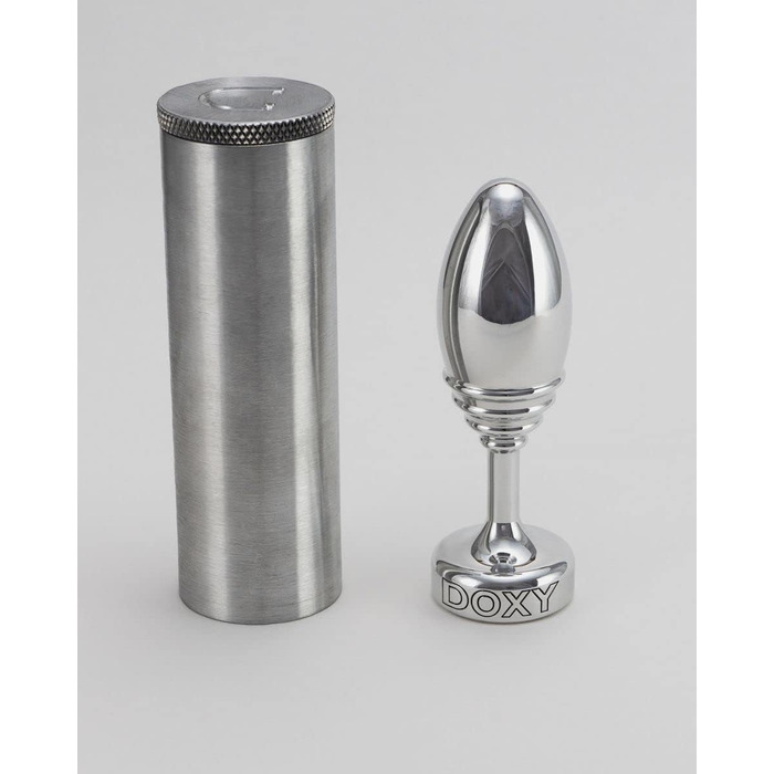 Металевий анальний стимулятор Doxy Metall з насадкою Magic Wand - преміум якість, рифлений