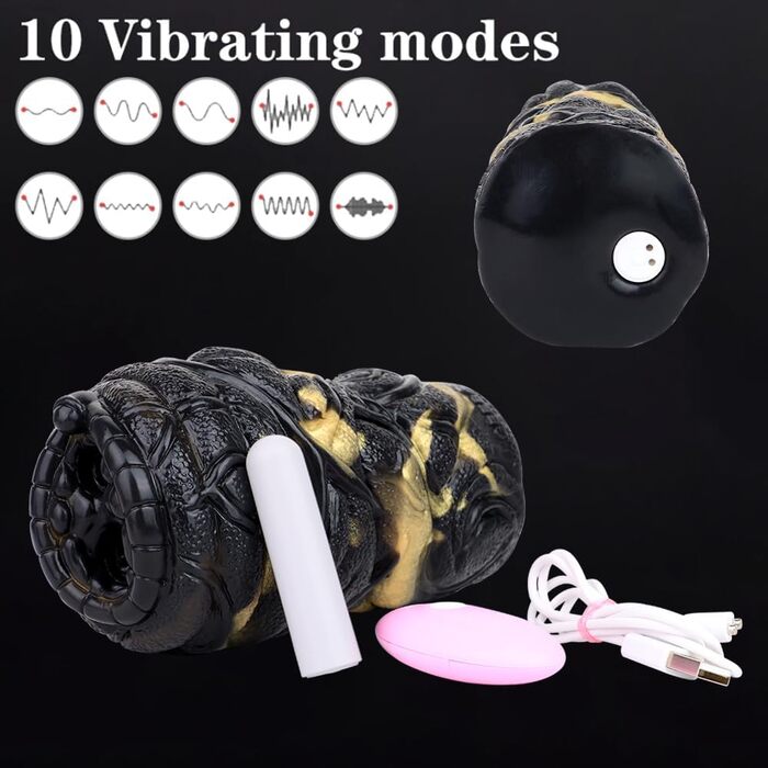 Вібраційний мастурбатор Lmgoc Tierserie з реалістичним дизайном, 10 режимів вібрації, силікон, для чоловіків