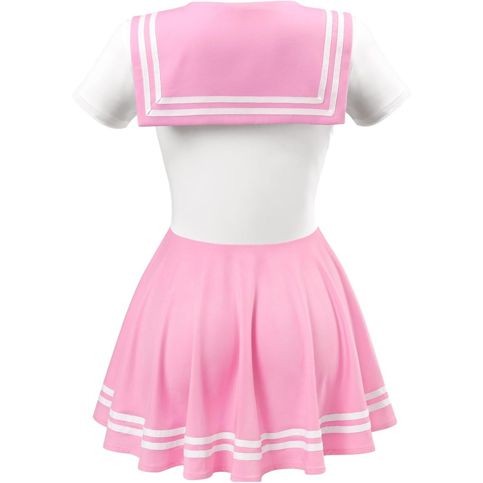 Шовковий комбінезон LittleForBig для дорослих, стилізація 'Магічна дівчинка', міні-сукня-спідниця (рожевий, XL)