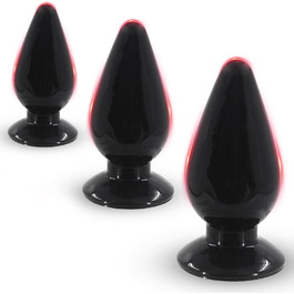 Анальний плагін великого розміру 3 в 1, набір анальних куль, секс-іграшка для пар (чорний)