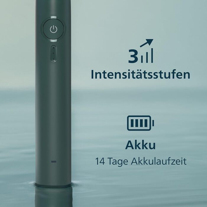 Електрична зубна щітка Philips Sonicare Series 3100 (HX4033/26) з датчиком тиску, 3 режимами інтенсивності, SmarTimer та дорожнім футляром, темно-зелена