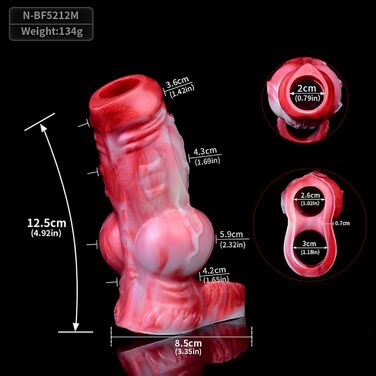 Реалістичний пеніс для собак з рідкого силікону TDLPlus – секс-іграшка для чоловіків та пар, розширювач пеніса