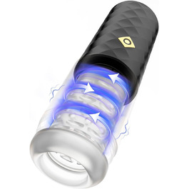 Іграшки для чоловіків: мастурбатор з 6 реалістичними голосами, 7 частотами, 4D текстурою, 380 вібрацій/хв, дискретна упаковка