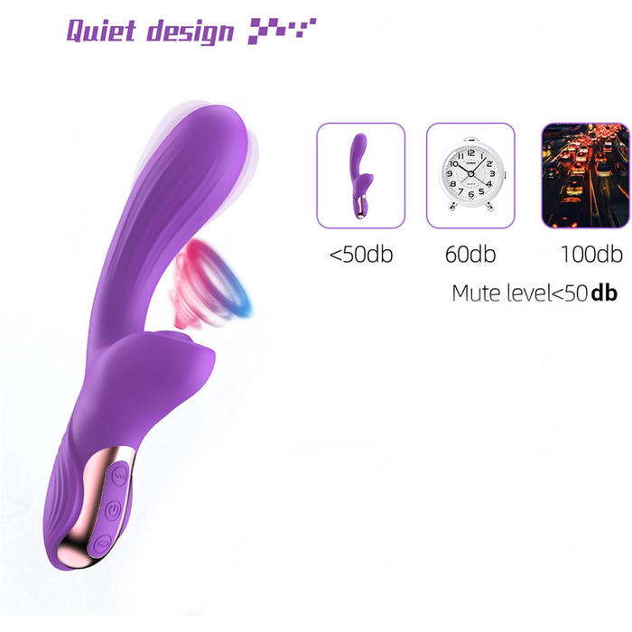 Вібратор для жінок Sexspielzeug Rabbit - 10 режимів, фіолетовий