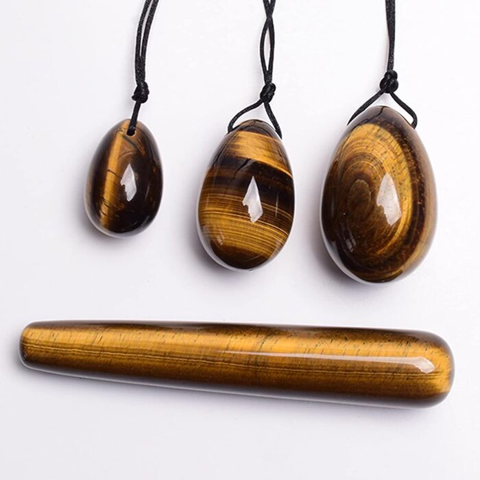 Яскравий тигровий очей - Яскравий камінь Yoni Jade Egg для жіночого здоров'я, масаж та фітнес