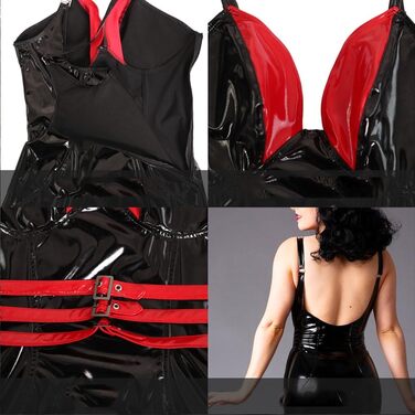 Жіноча сукня з латексу чорного кольору, облягаюча, для вечірок та сцени, розмір XXL