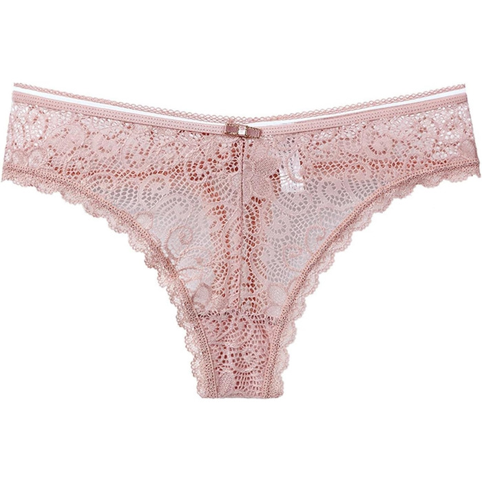 Сексуальні жіночі труси-сліп з мережива, 3 шт./набір, низька талія, безшовні G-стрінги, рожевий (XL)