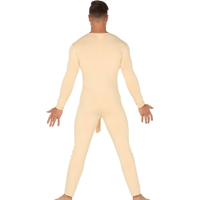 Костюм для вечірки холостяка FIESTAS GUIRCA Nackter Adam – костюм оголеного чоловіка, включає комбінезон та пеніс. Розмір M (48-50). Ідеально для карнавалу, фашинг та вечірок.