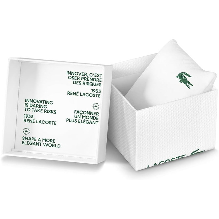 Аналоговий кварцовий годинник Lacoste 12.12 унісекс, чорний, силіконовий ремінець з текстурою Petit Piqué