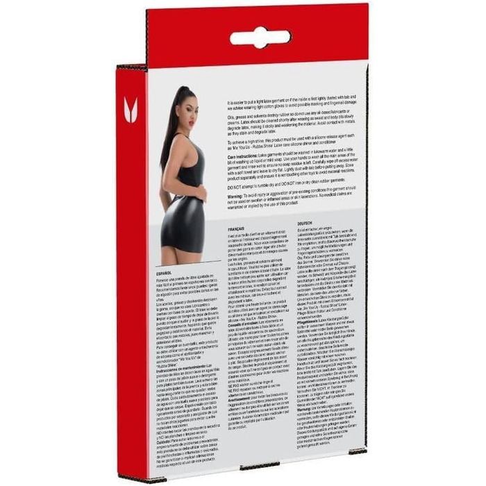 Латексна мінісукня ME YOU US – фетиш-одяг, чорна, розмір 12-14