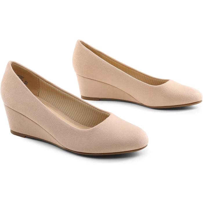Жіночі туфлі-човники Dream Pairs із закритим носком, бежеві (Nude), розмір 36.5 EU