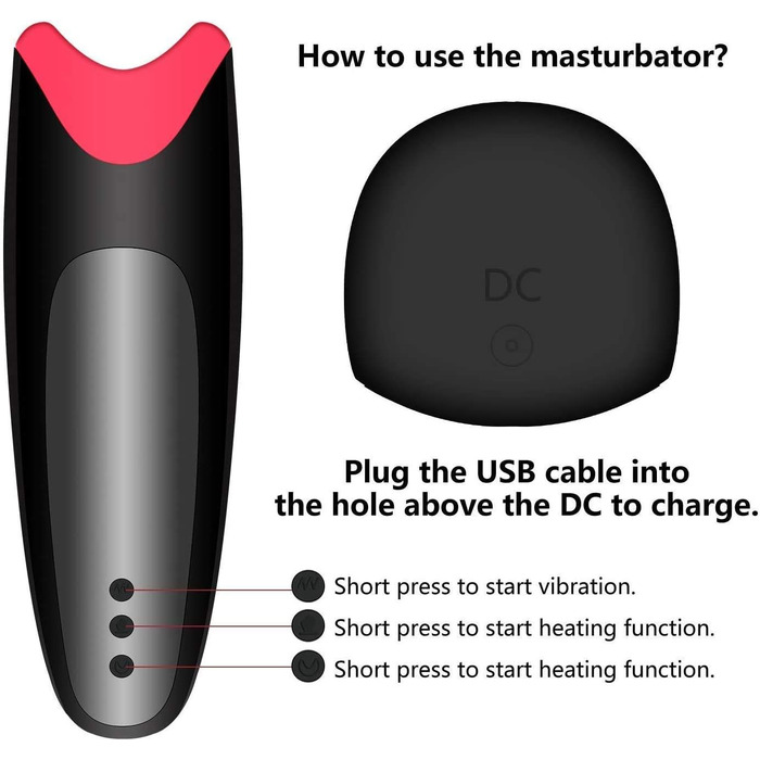 Вібратор для чоловіків з підігрівом та функцією Jet, 15 режимів, вологостійкий. Масажер для інтимного використання.