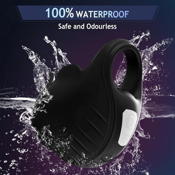 Вібраційний кільце для пеніса Buntune 2-в-1 з пультом дистанційного керування - 9 режимів, масажер для чоловіків