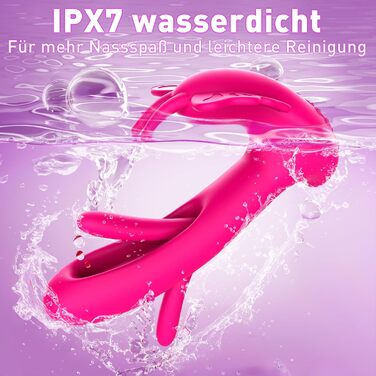 Вібратор для жінок G-точка та клітора - секс-іграшка з 9 режимами вібрації, 4в1, кролик, рожевий