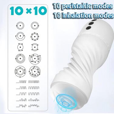 Автоматичний електричний мастурбатор-чаша з 10 вібраціями та 10 режимами насосу для чоловіків