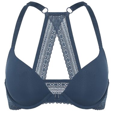 DOBREVA: жіночий бюстгальтер push-up з застібкою спереду, з кісточками, м'який, для топу, глибокий виріз, на зав'язках, з м'якою чашкою (70B, Sargasso)