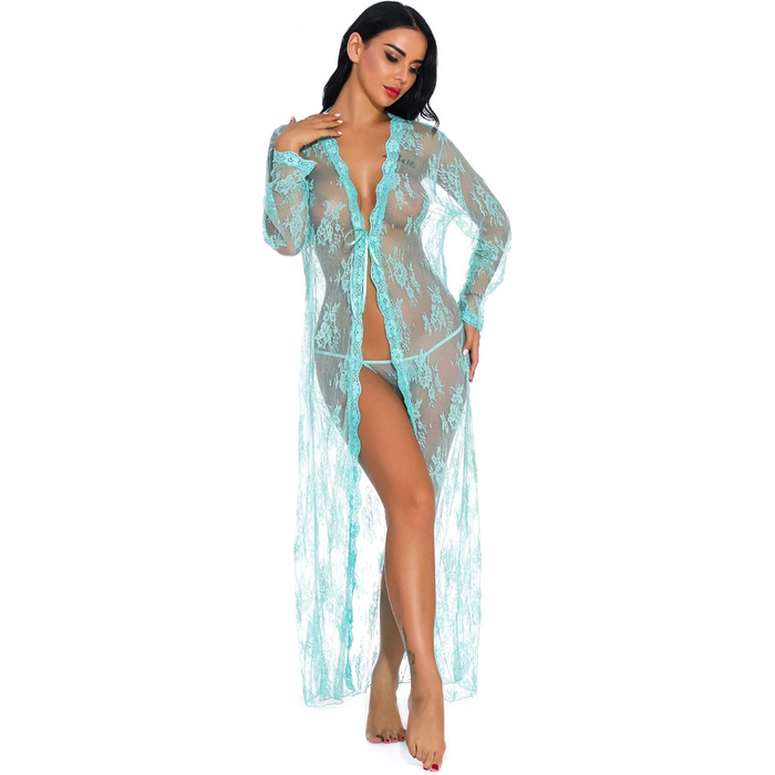 Комплекти нижньої білизни GMDNS для жінок: сексуальні нічні сукні великих розмірів (до 200 кг). Яскравий зелений колір, розмір S.