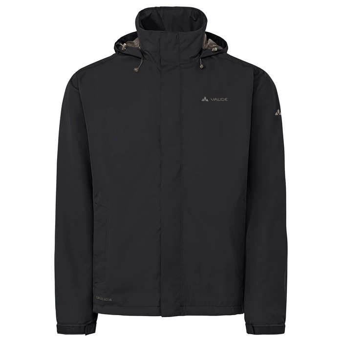 Чоловіча вітро- та водонепроникна куртка VAUDE Escape Light Jacket, дихаюча легка дощовик (4XL, black/deer brown)