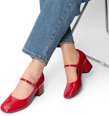 Жіночі туфлі-човники DREAM PAIRS з закритим носком, червоні, розмір 40 EU