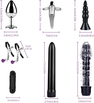 Набір для БДСМ з шкіри, 15 предметів: наручники, маска для очей, мотузки. Для дорослих пар. Чорний колір