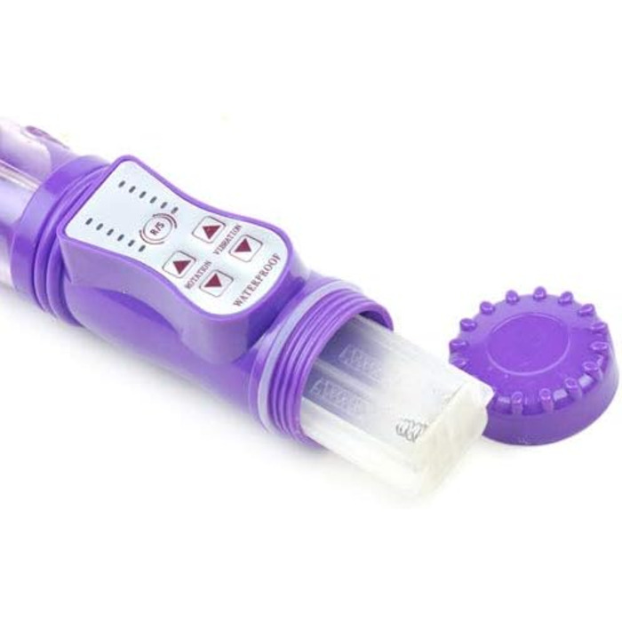 Вібратор PleasureBoxxx Rampant Rabbit з ротаційними перлами, стимулятор клітора, фіолетовий