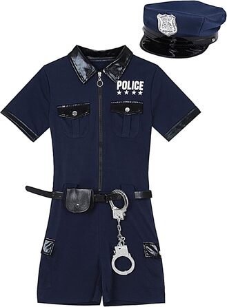Костюм поліцейського Manyakai для жінок: сексуальний сет з боді, комбінезон, темно-синій, еротична білизна
