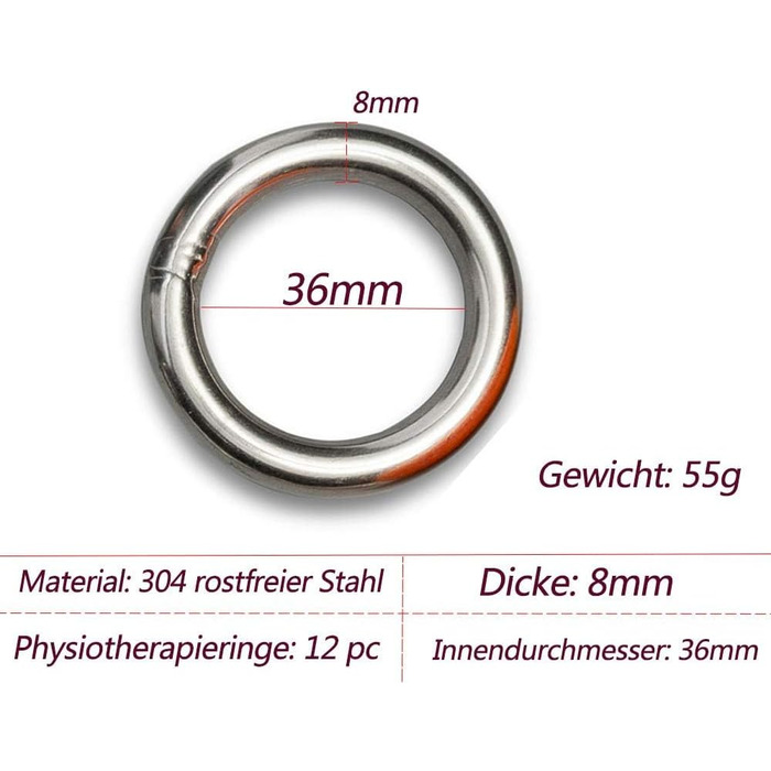 Набір металевих ходових кілець (бол-стретчер) для чоловіків: 12 кілець, прикраса-мішечок, важкі, екстремальні. Іграшки для дорослих