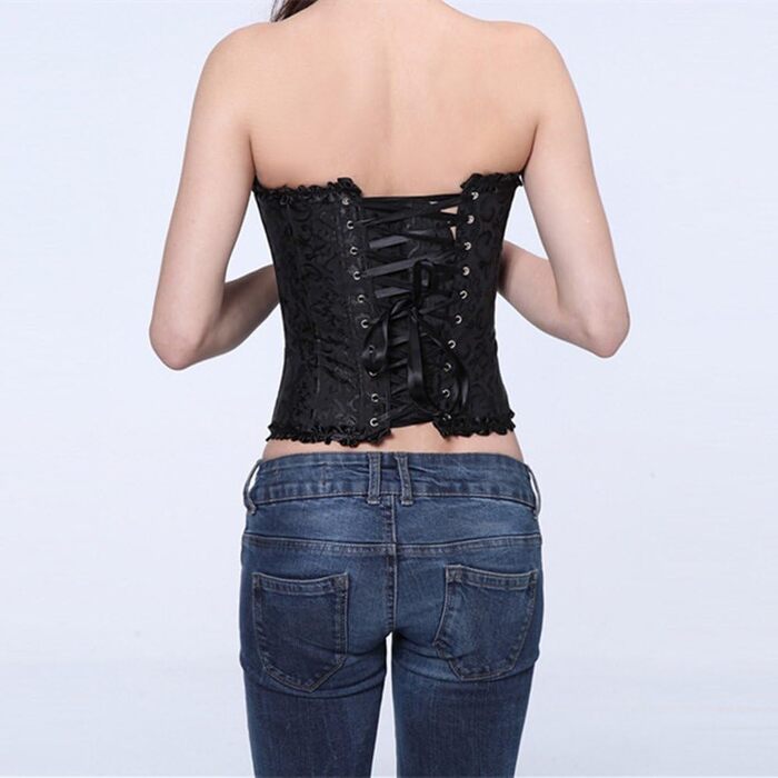 Корсетне спіднє PhilaeEC з мереживом та атласом для жінок, весільні аксесуари, стрінги XXL чорного кольору