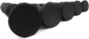 Анальний секс-іграшка SMGKB Silikon Riesendildo - великий анальний плаг з сильним присоском (Чорний S)