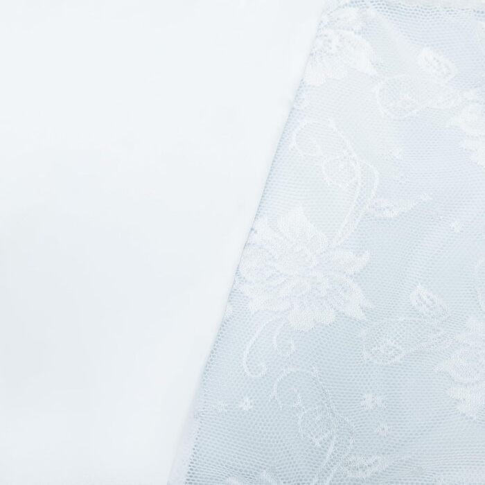 Вінтажний пояс Luxallacki з 6 ремінцями, металевою застібкою, гладким атласом та квітковою мереживом, елегантний британський пояс для панчіх (Білий, 46)