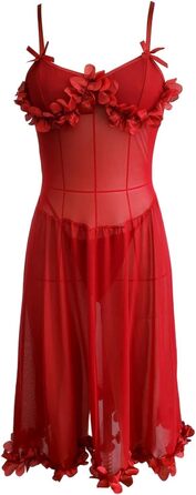 Червона еротична піжама-боді з мереживом та танго для жінок XL - комплект сексуальної спідньої білизни