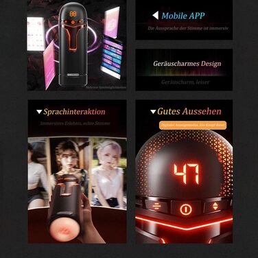 Електричний мастурбатор Jpscor з функцією APP, телескопом та вібрацією для чоловіків